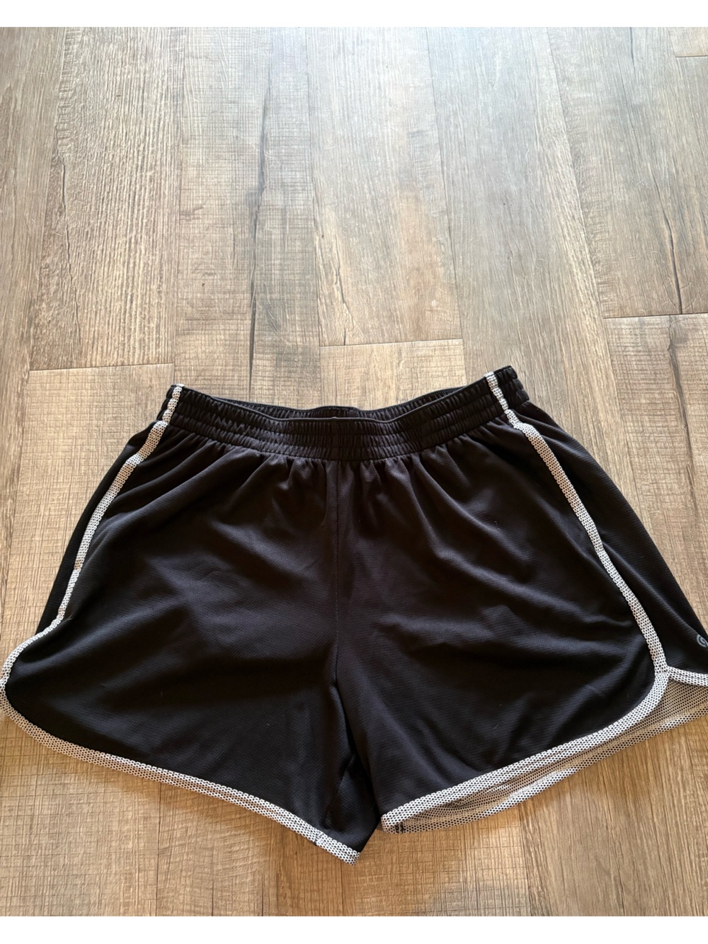 Champion Black Shorts with White Mesh Lining